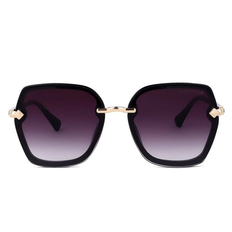 Xyrion Gradient Black Large Full Rim Butterfly Sunglasses for Men & Women — Hashtag Eyewears
