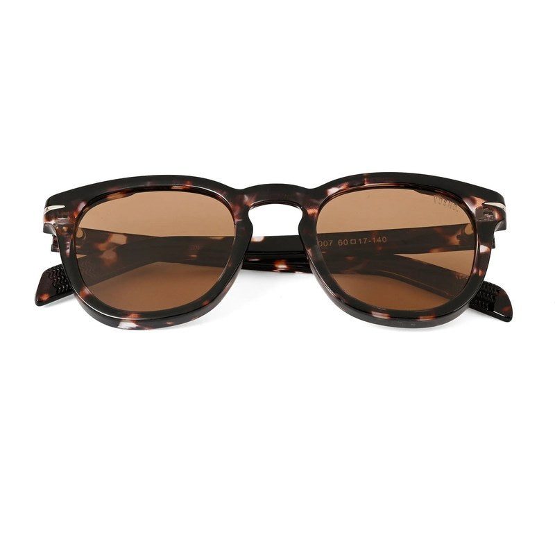 Yren Dappled brown Small Full Rim Wayfarer Sunglasses for Men & Women HASHTAG X VOSNO — Hashtag Eyewears
