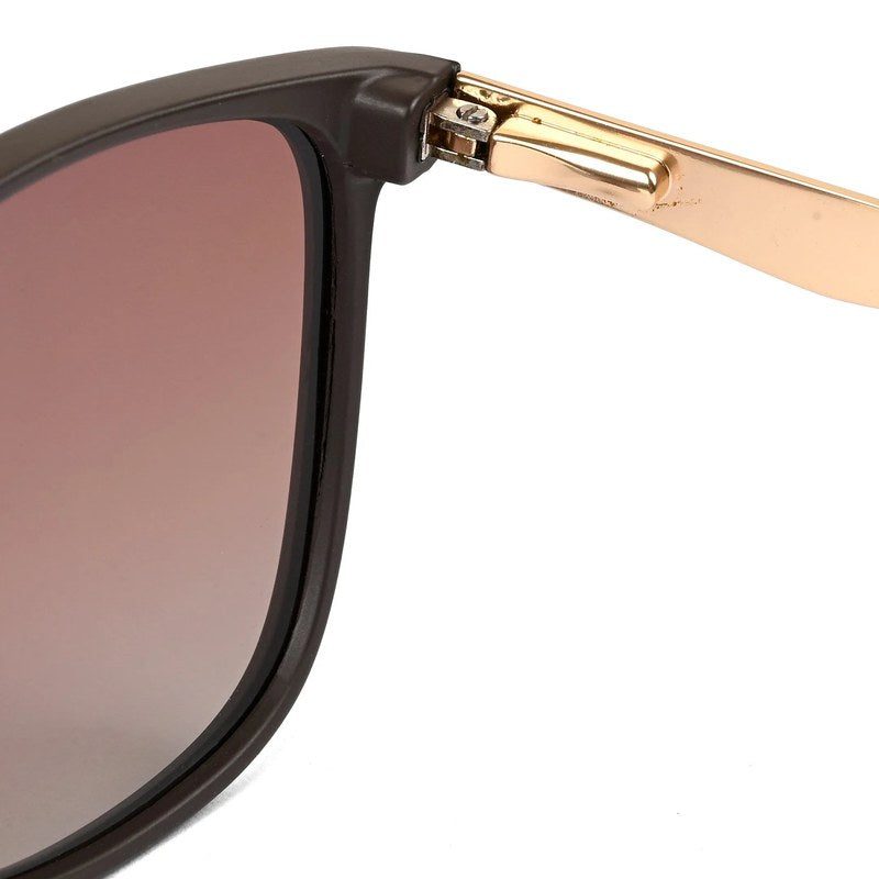 Zelora Mate Brown & Grey Large Full Rim Wayarer Sunglasses for Men & Women HASHTAG X VOSNO — Hashtag Eyewears