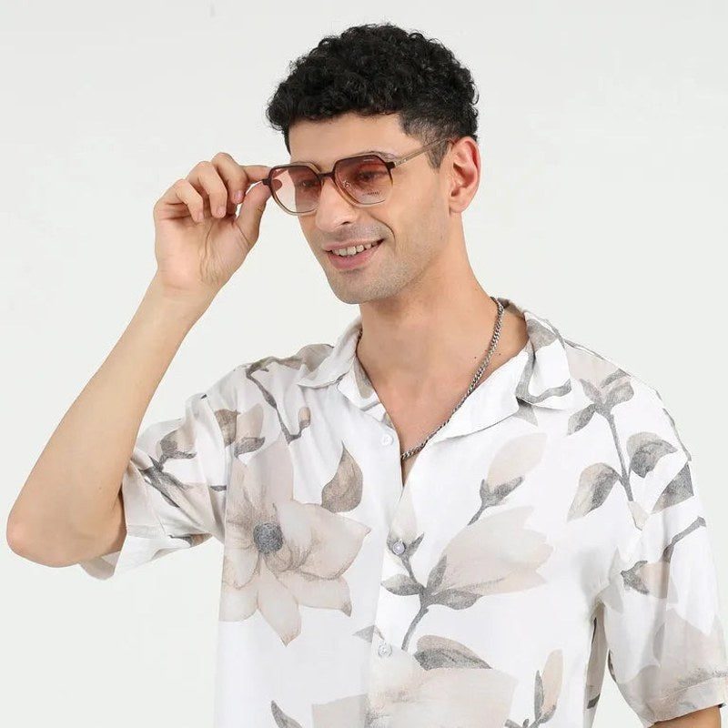 Zenith Gold and Black Medium Full Rim Hexagonal Clip-on for Men & Women — Hashtag Eyewears