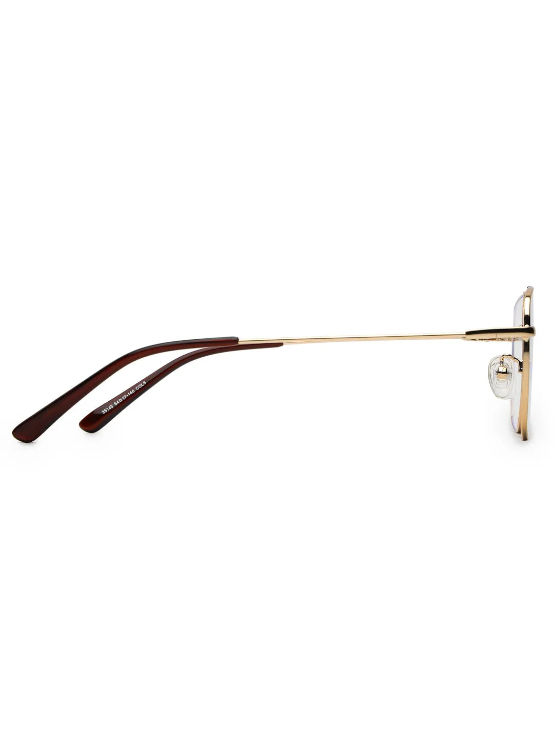 Jovion | Golden Medium Full Rim RECTANGLE Computer Glasses for Men & Women [Blue Block]