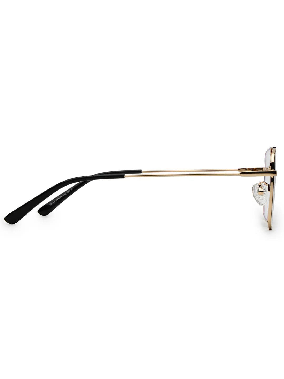 Jovion | Black & Gold Medium Full Rim RECTANGLE Computer Glasses for Men & Women [Blue Block]