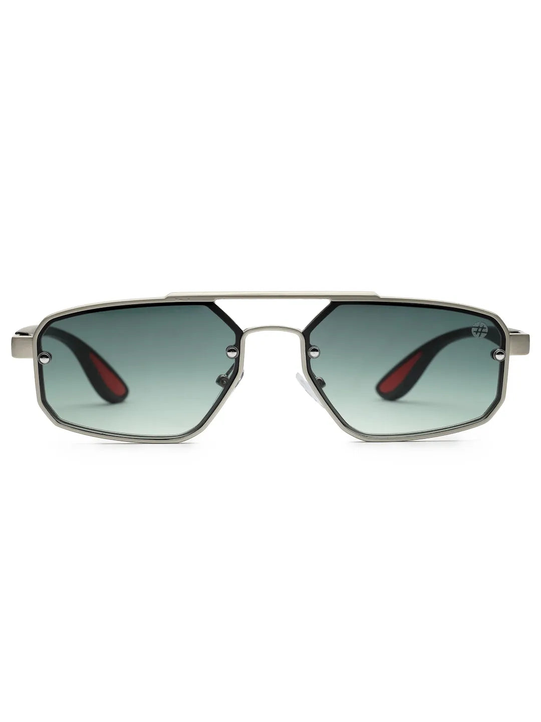 Shadron | Green Medium Full Rim Rectangle Sunglasses for Men [UV-protected]