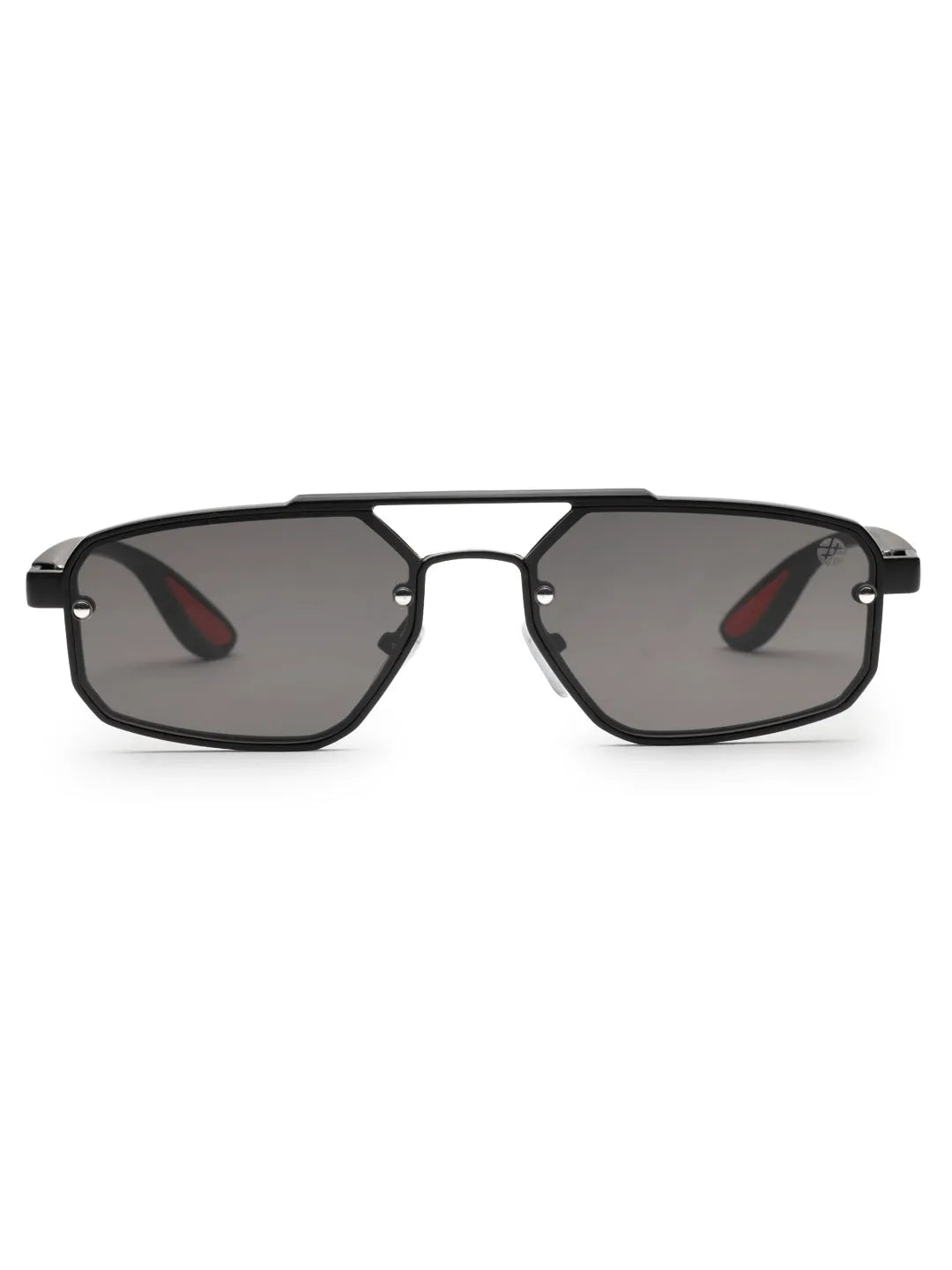 Shadron | Black Medium Full Rim Rectangle Sunglasses for Men [UV-protected]