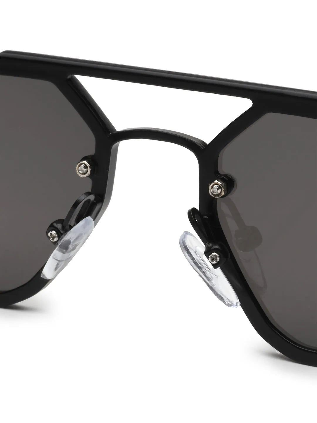 Shadron | Black Medium Full Rim Rectangle Sunglasses for Men [UV-protected]