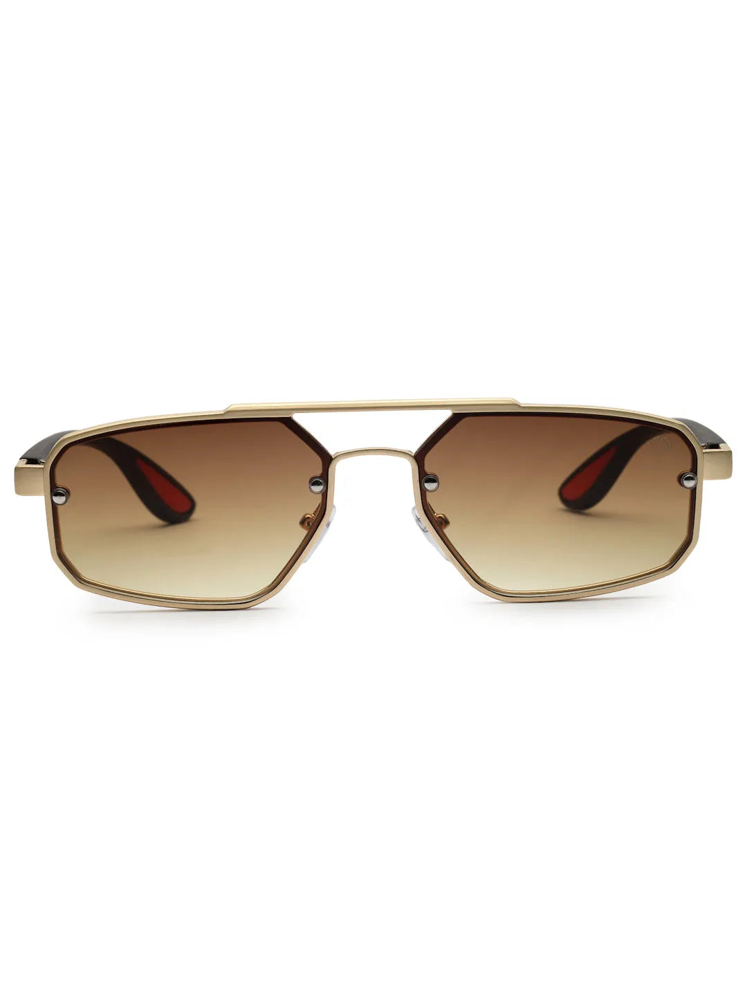 Shadron | Gredient Brown Medium Full Rim Rectangle Sunglasses for Men [UV-protected]