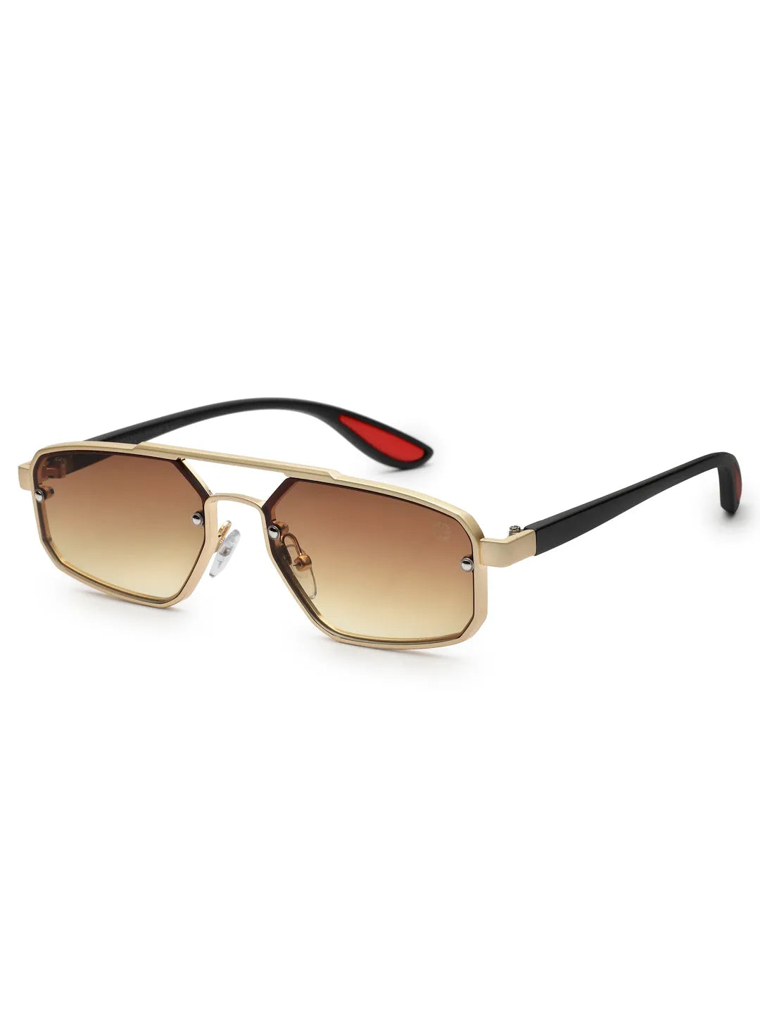 Shadron | Gredient Brown Medium Full Rim Rectangle Sunglasses for Men [UV-protected]