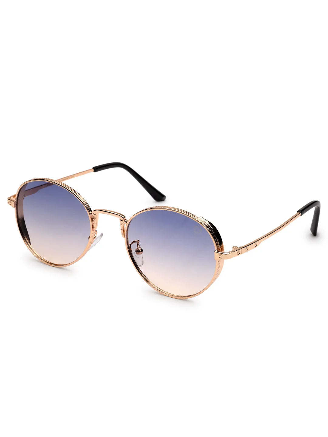 Ignisia | Gradient Grey & Brown Medium Full Rim Oval Sunglasses for Men [UV-protected]
