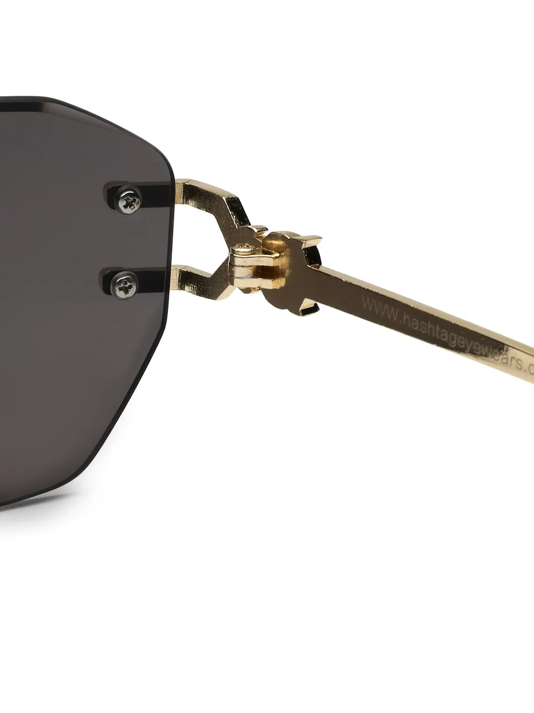 Valora | Black Medium Rim Less Square Sunglasses for Men [UV-protected]