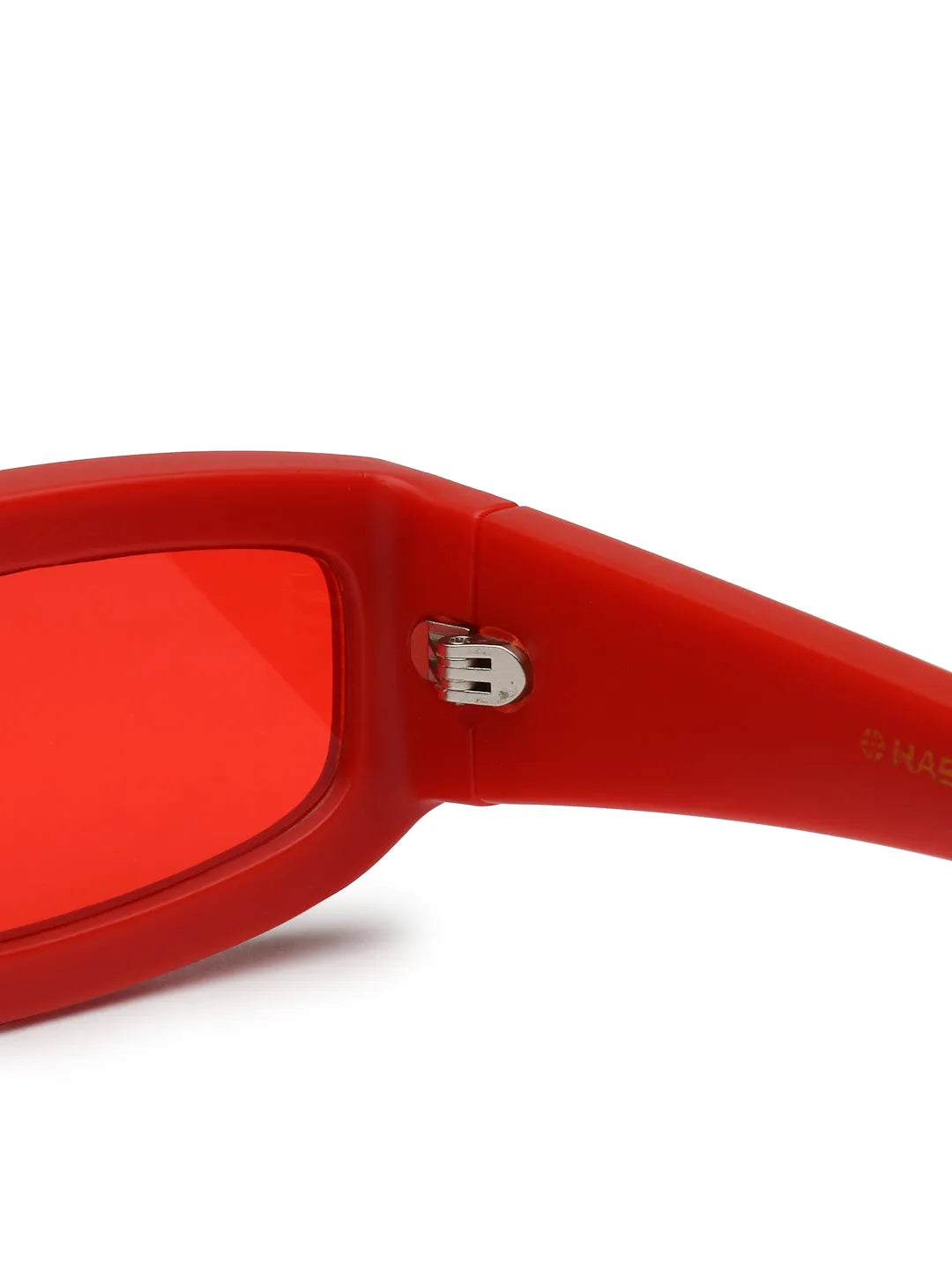 Crystix | Red Small Full Rim Rectangle Sunglasses for Men & Women [UV-protected]