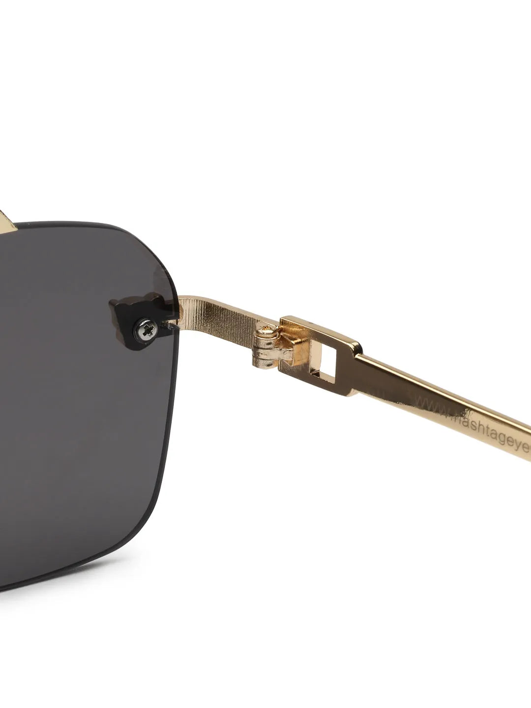 Pyre | Gradient Grey & Black Medium Rim Less Square Sunglasses for Men [UV-protected]