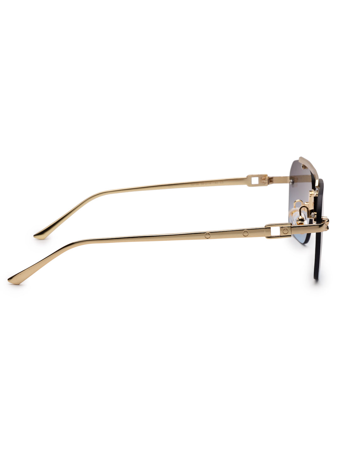 Pyre | Black Medium Rim Less Square Sunglasses for Men [UV-protected]