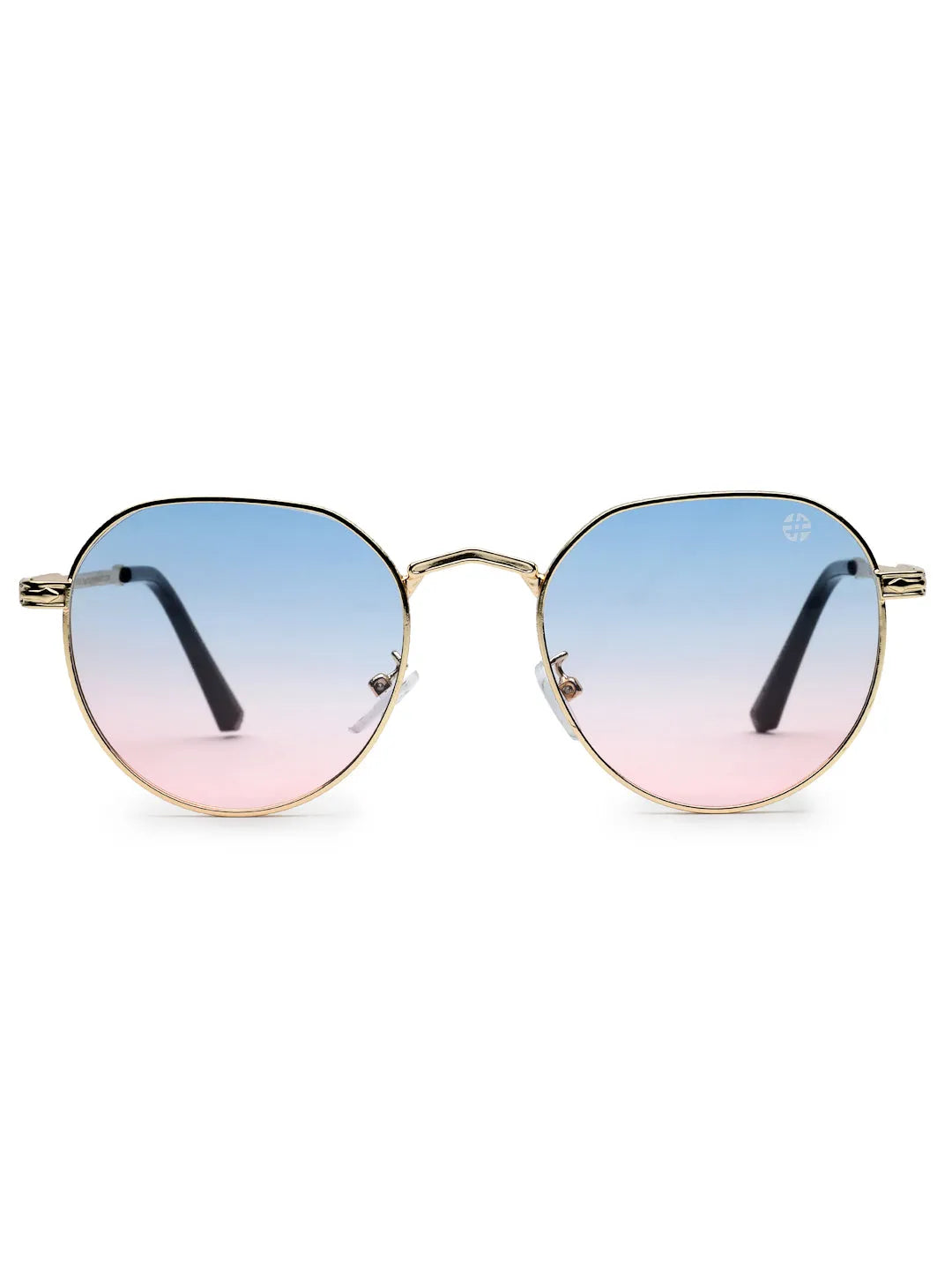 Ithon | Golden Medium Full Rim Oval Sunglasses for Men [UV-protected]