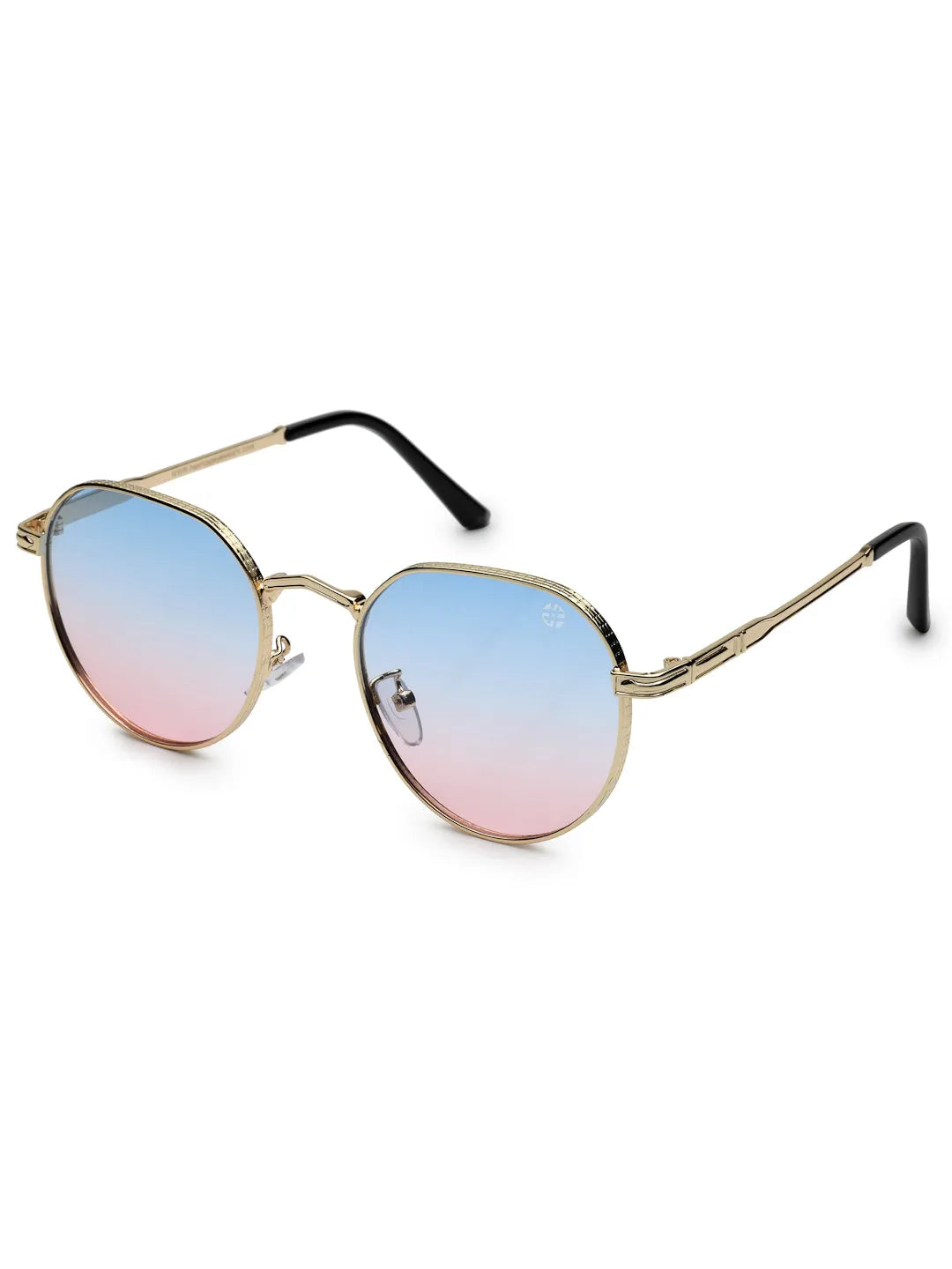 Ithon | Golden Medium Full Rim Oval Sunglasses for Men [UV-protected]