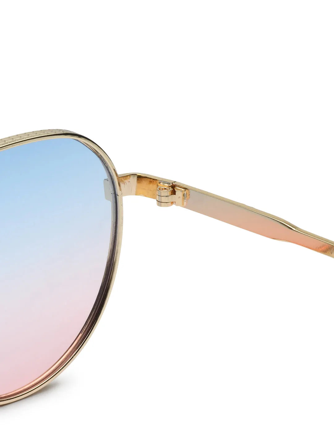 Ithon | Golden Medium Full Rim Oval Sunglasses for Men [UV-protected]