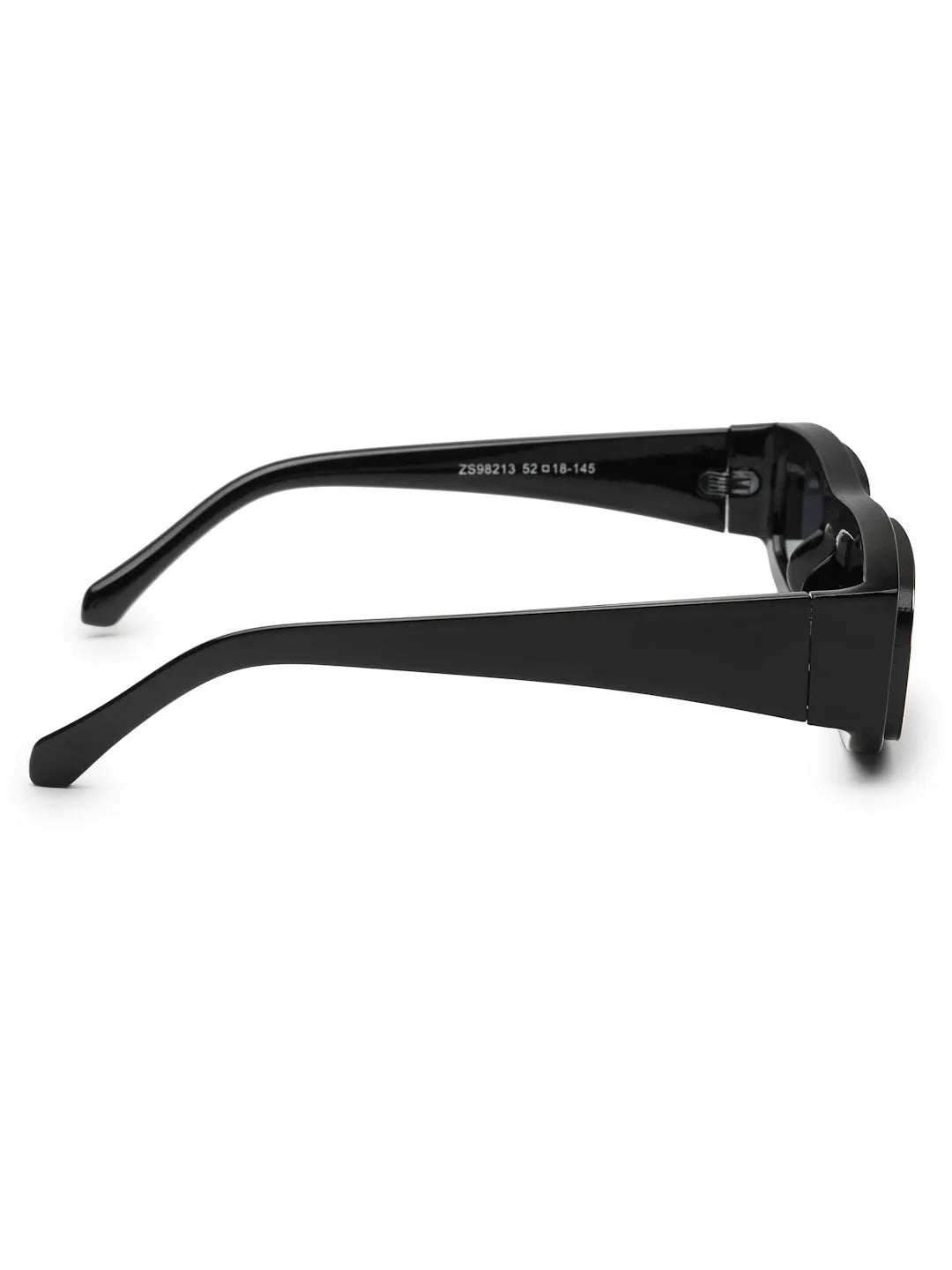 Crystix | Black Small Full Rim Rectangle Sunglasses for Men & Women [UV-protected]