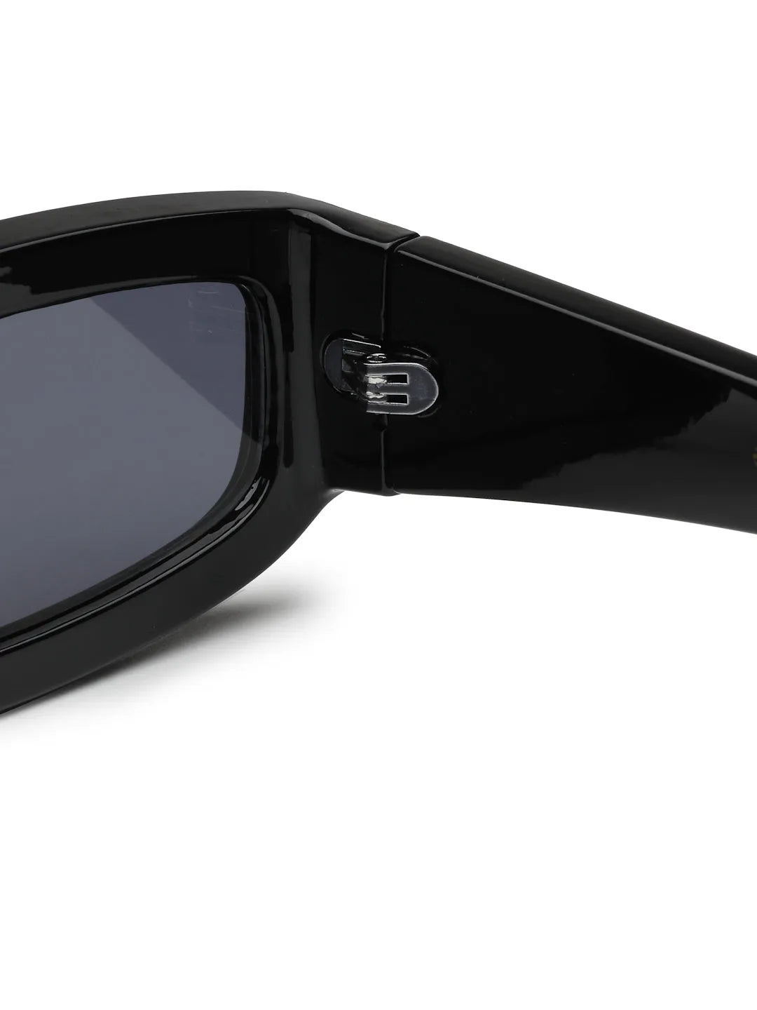 Crystix | Black Small Full Rim Rectangle Sunglasses for Men & Women [UV-protected]