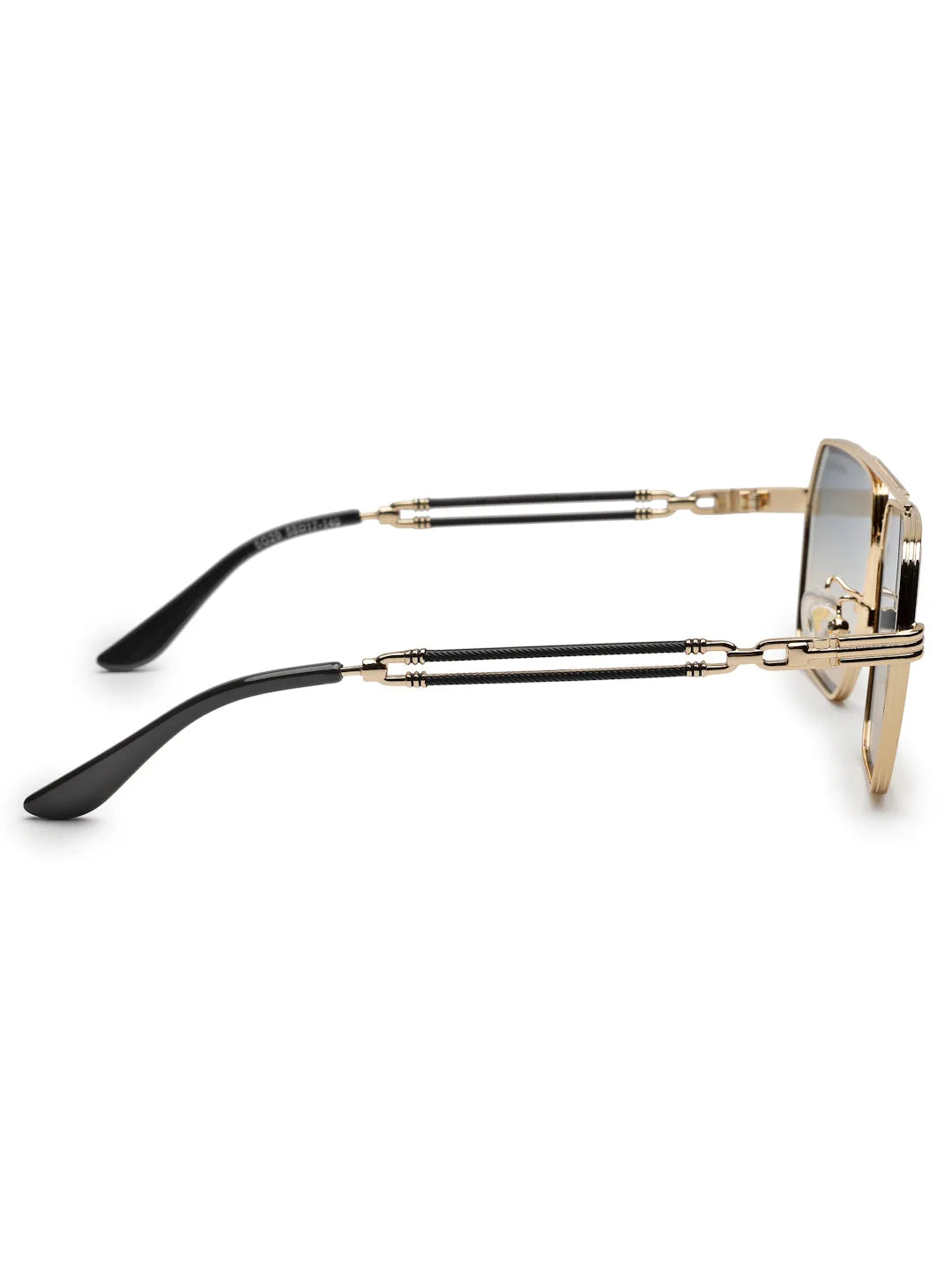 Orbital | Golden Black Medium Full Rim Rectangle Sunglasses for Men & Women [UV-protected]