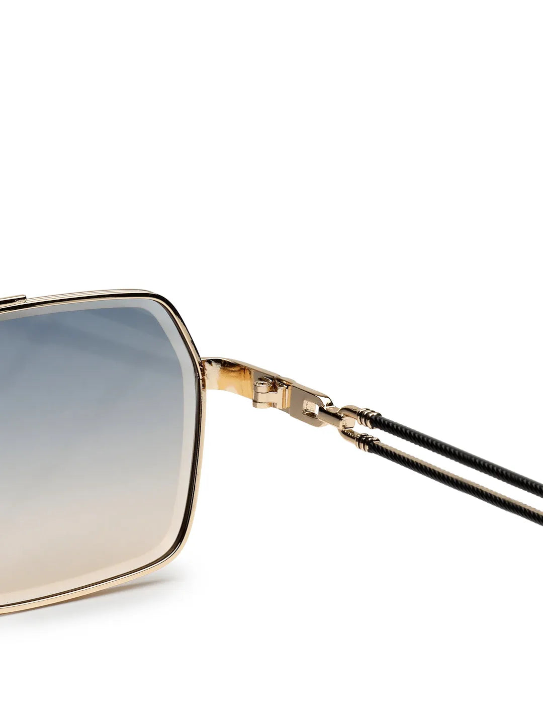 Orbital | Golden Black Medium Full Rim Rectangle Sunglasses for Men & Women [UV-protected]