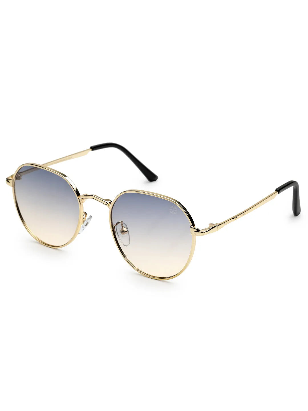 Veylara | Gradient Grey & Brown Medium Full Rim Oval Sunglasses for Men [UV-protected]