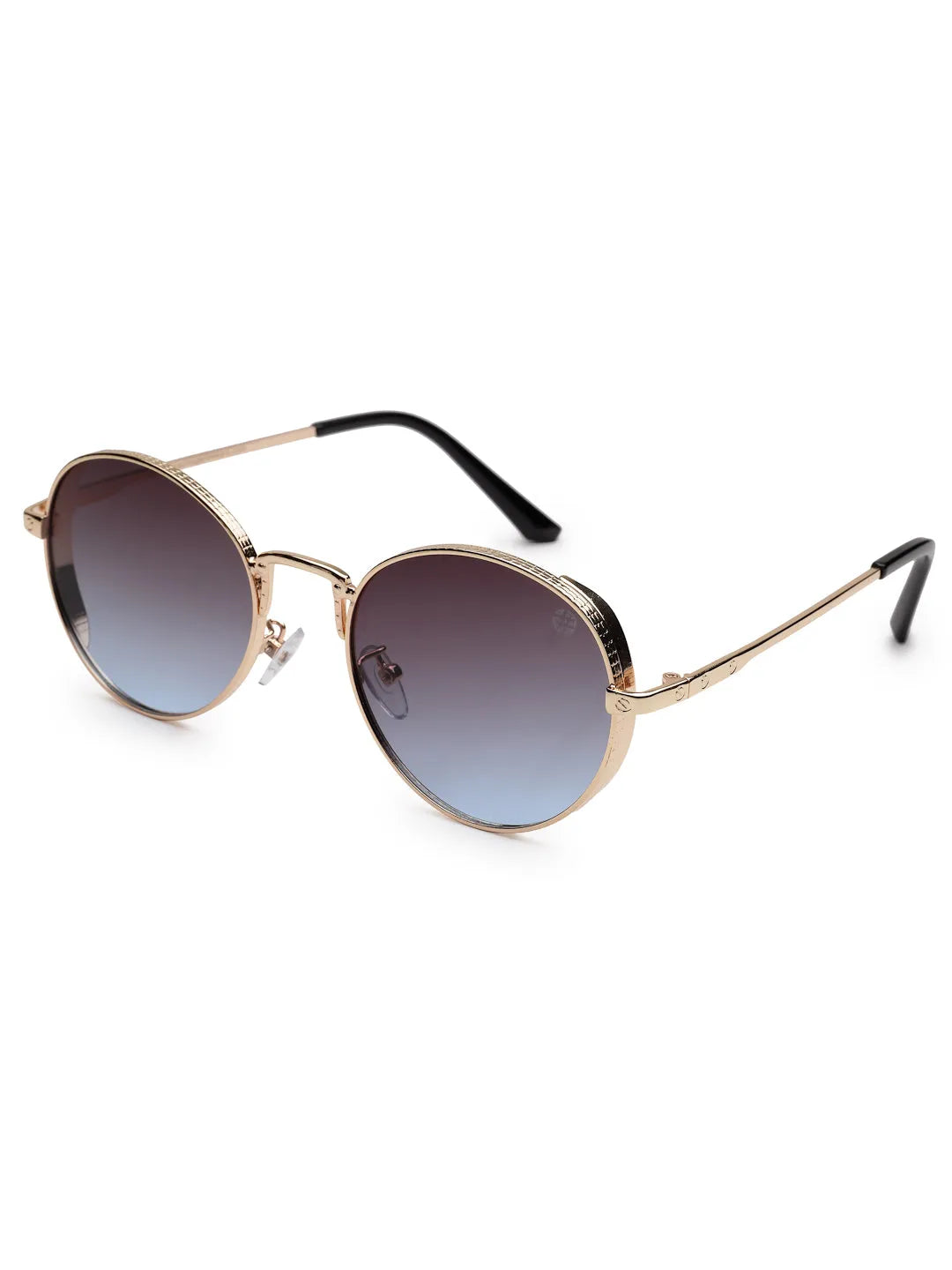 Ignisia | Gradient Brown & Blue Medium Full Rim Oval Sunglasses for Men [UV-protected]
