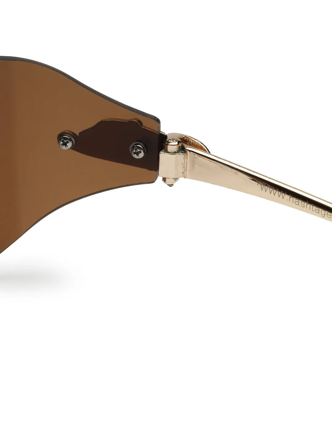 Valtrix | Brown Medium Rim Less Oval Sunglasses for Men [UV-protected]