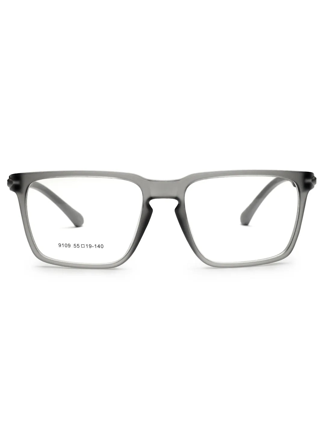 Sporty | Grey Medium Full Rim Square Eyeglasses for Men & Women [Demo Lens]