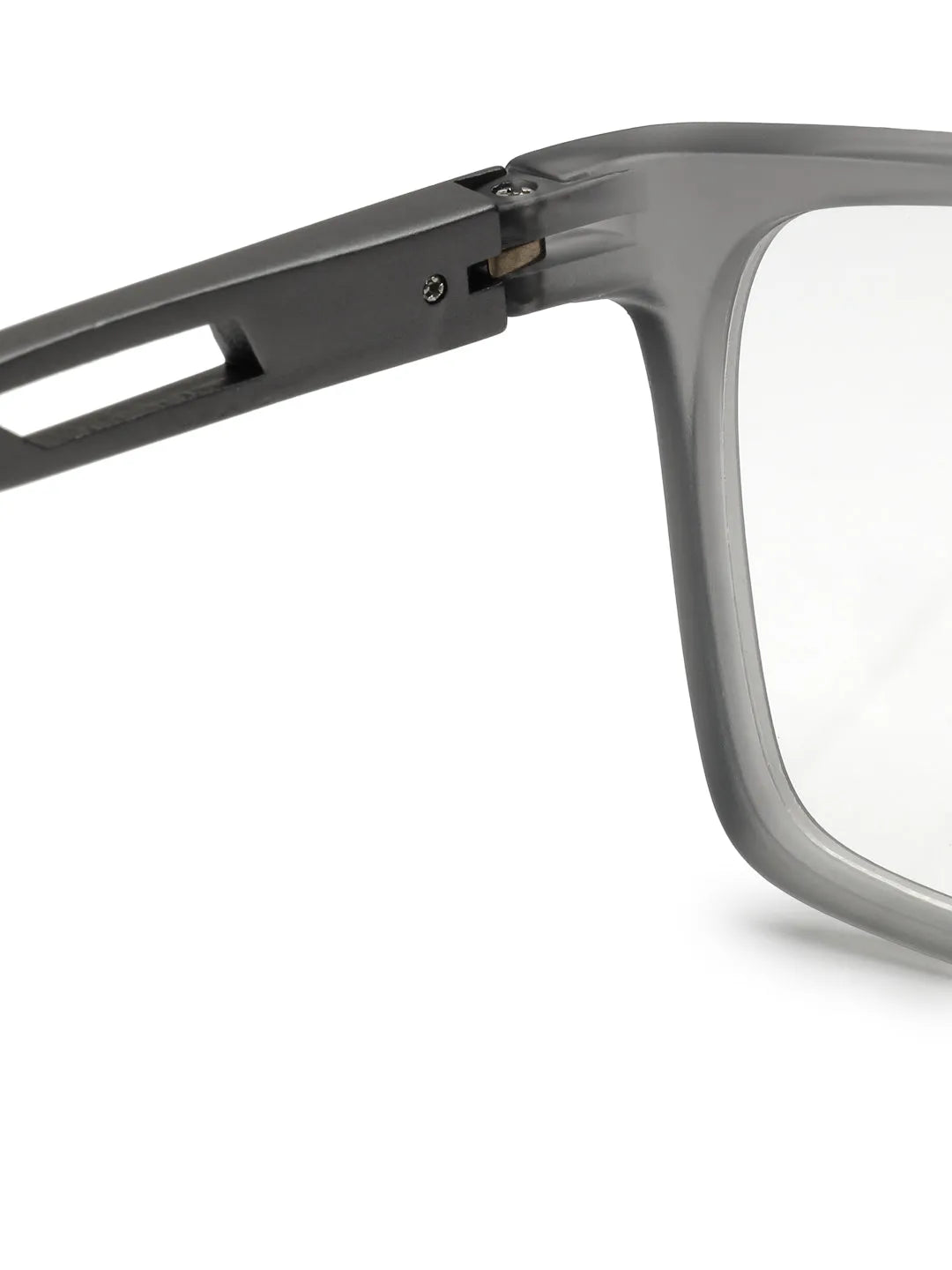 Sporty | Grey Medium Full Rim Square Eyeglasses for Men & Women [Demo Lens]