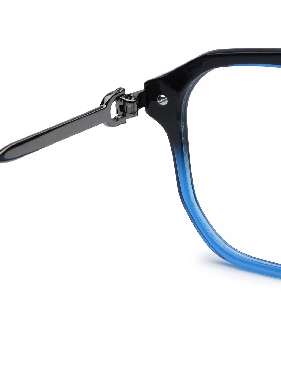 Ray-II | Black Blue Medium Full Rim Square Eyeglasses for Men & Women [Demo Lens]