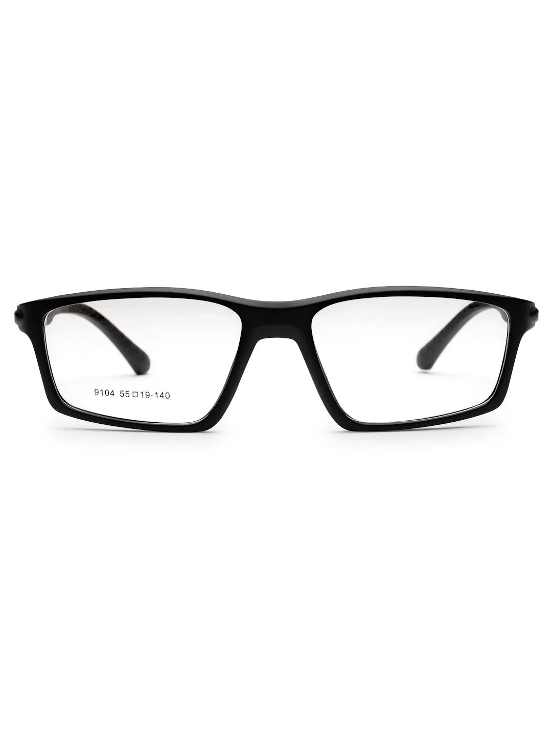 Sporty | Matte Black Medium Full Rim Square Eyeglasses for Men & Women [Demo Lens]