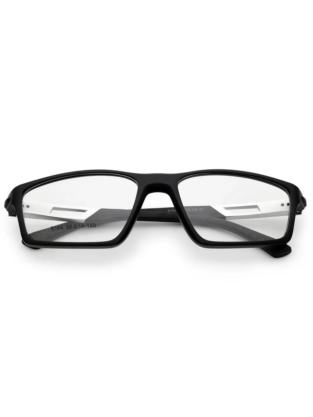 Sporty | Matte Black Medium Full Rim Square Eyeglasses for Men & Women [Demo Lens]