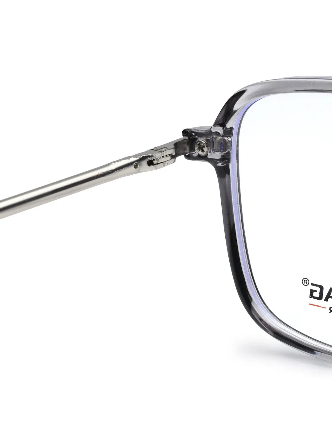 Radion | Smoke Medium Full Rim Square with Spring Hinges Eyeglasses for Men & Women [Demo Lens]