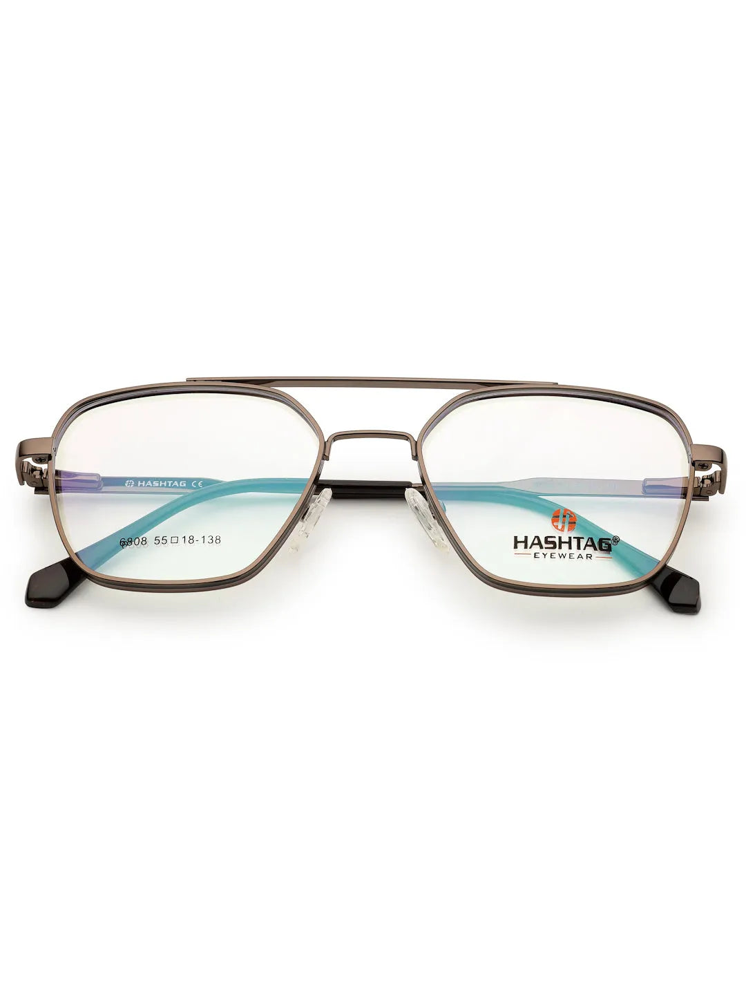 Ethra | Brown Medium Full Rim Square with Spring Hinges Eyeglasses for Men & Women [Demo Lens]