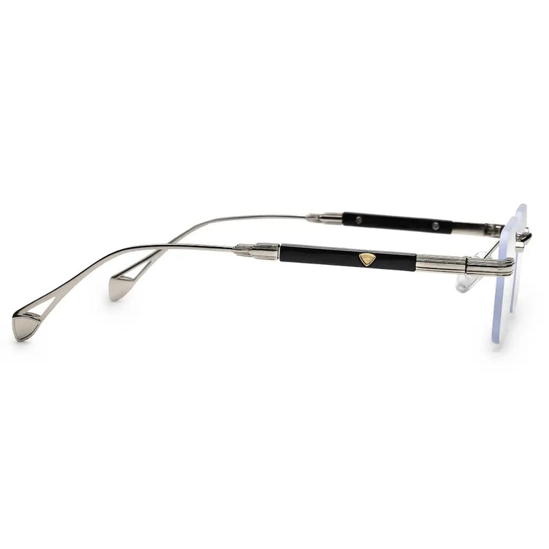 Veyra | Transparent Medium Rim Less Rectangle Eyeglasses for Men [UV-protected]