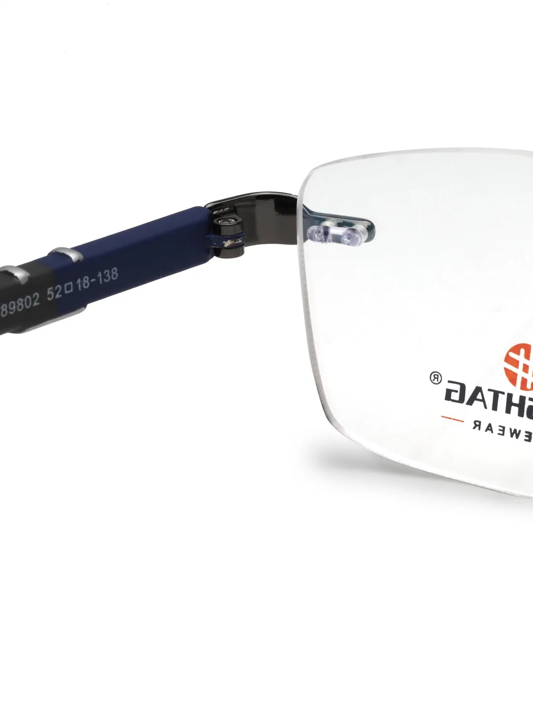 Thermo RM | Gun Medium Rim Less Square Eyeglasses for Men & Women [Demo Lens]