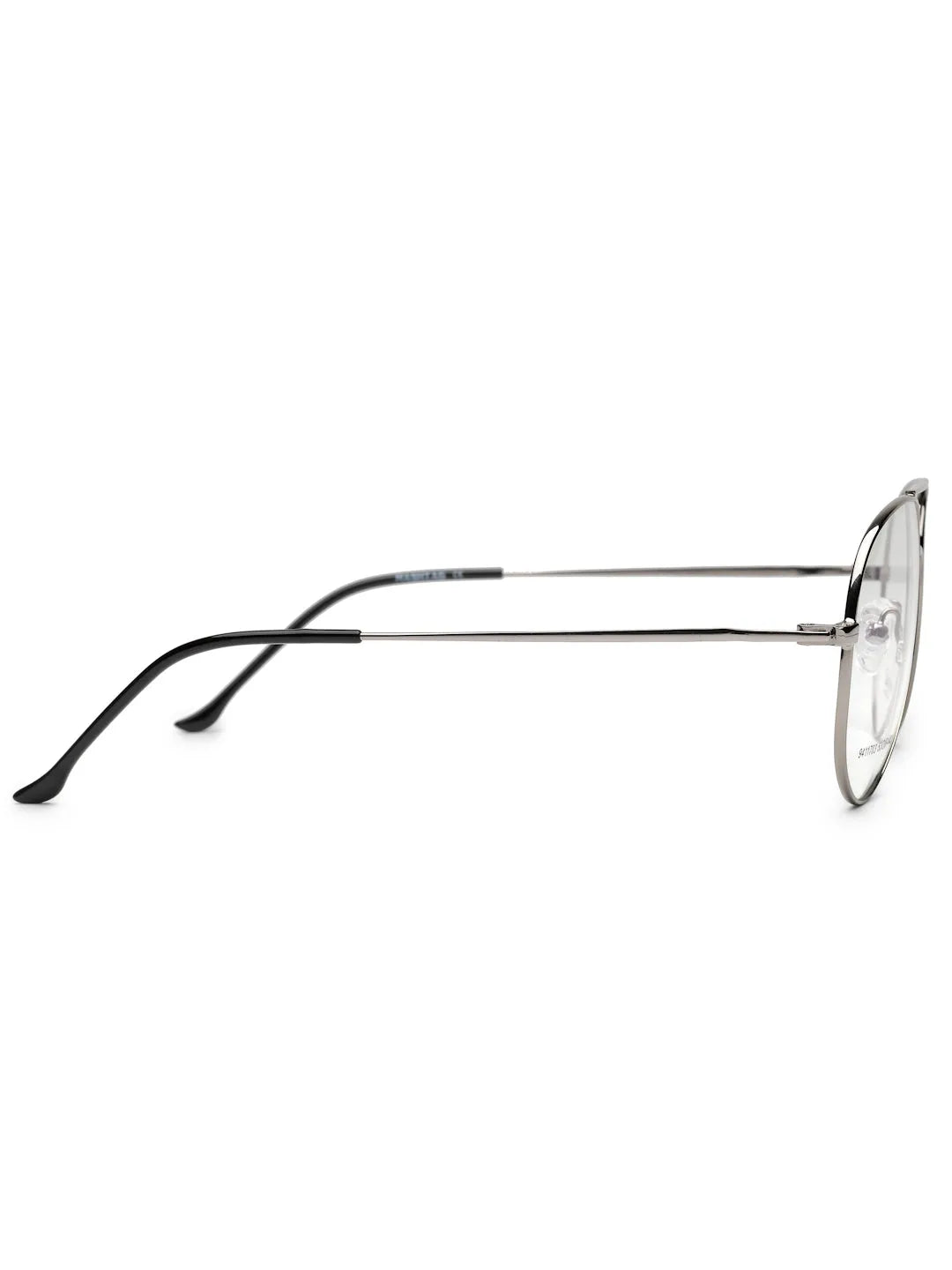 Tricorn | Silver Medium Full Rim Aviator with Lock Side Hinges Turban Eyeglasses for Men [Demo Lens]