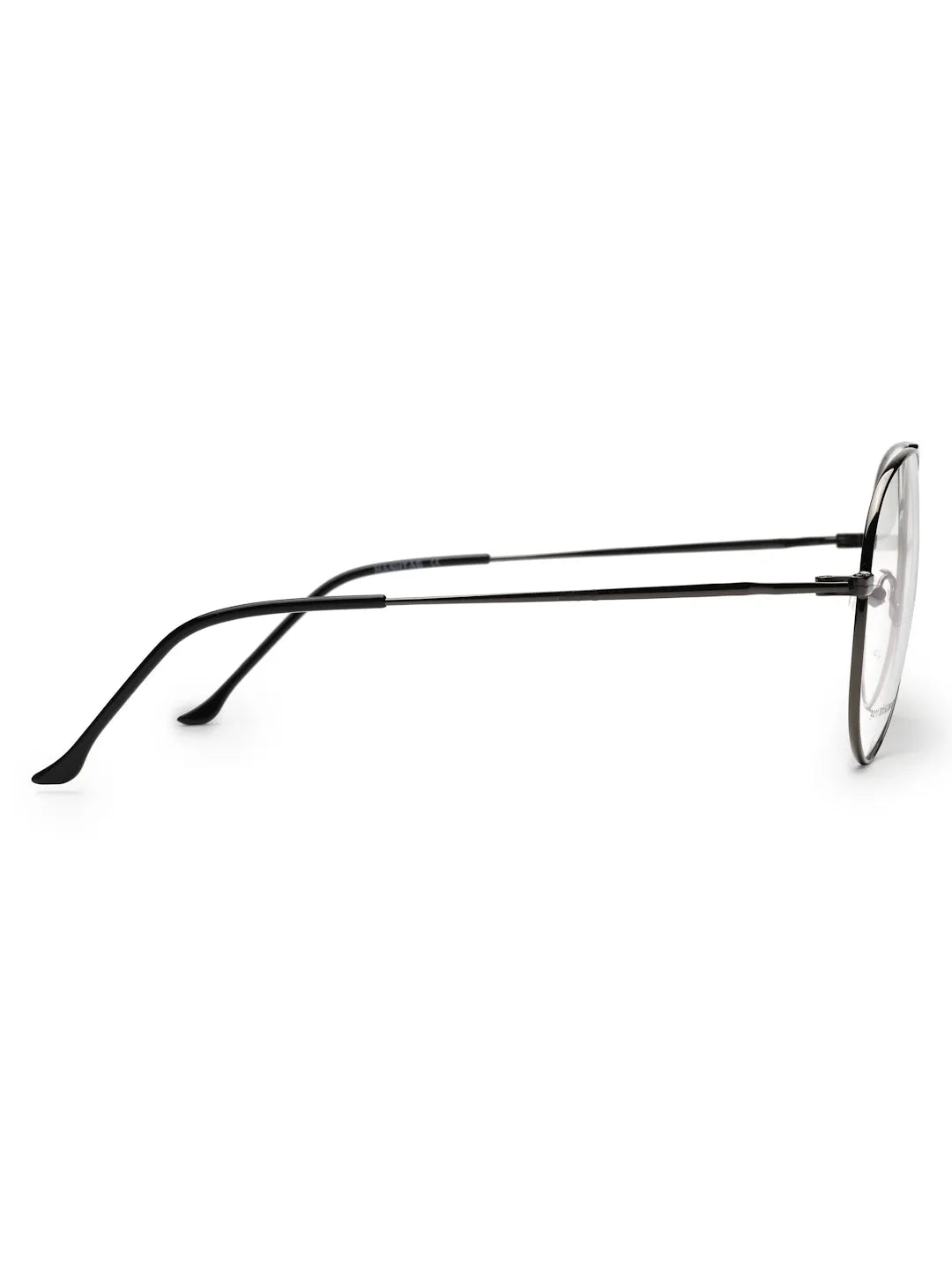 Tricorn | Gun-Grey Medium Full Rim Aviator with Lock Side Hinges Turban Eyeglasses for Men [Demo Lens]