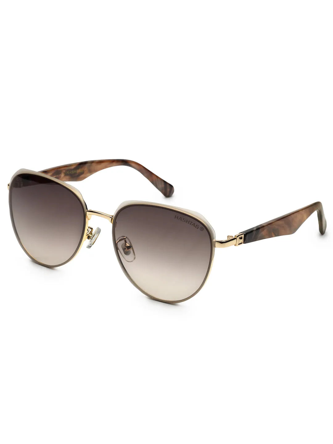 Eclipra | Gradient Brown Large Full Rim Oval Sunglasses for Women [UV-protected]