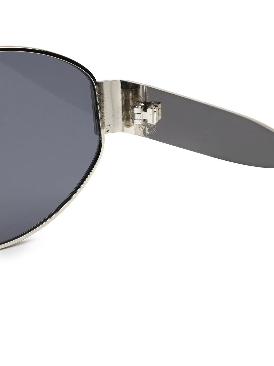 Ivory | Silver Medium Full Rim Oval Sunglasses for Women [UV-protected]