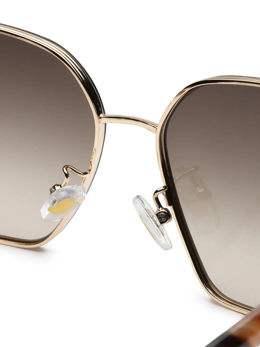 Aethera | Gradient Brown Oversized Full Rim Rectangle Sunglasses for Women [UV-protected]