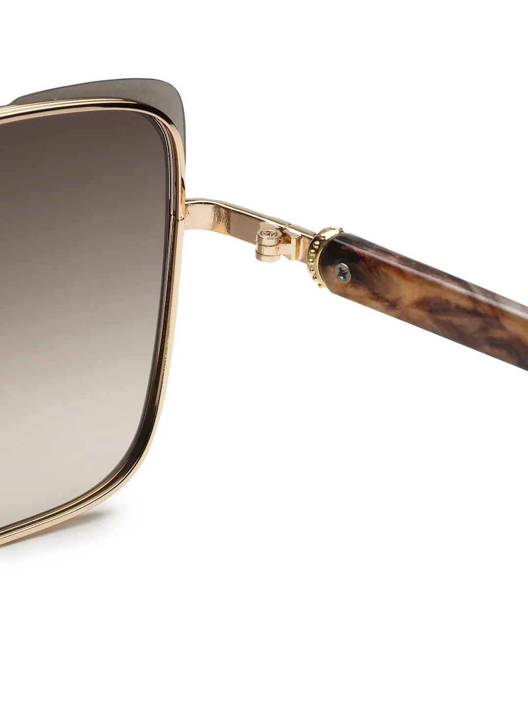 Aethera | Gradient Brown Oversized Full Rim Rectangle Sunglasses for Women [UV-protected]