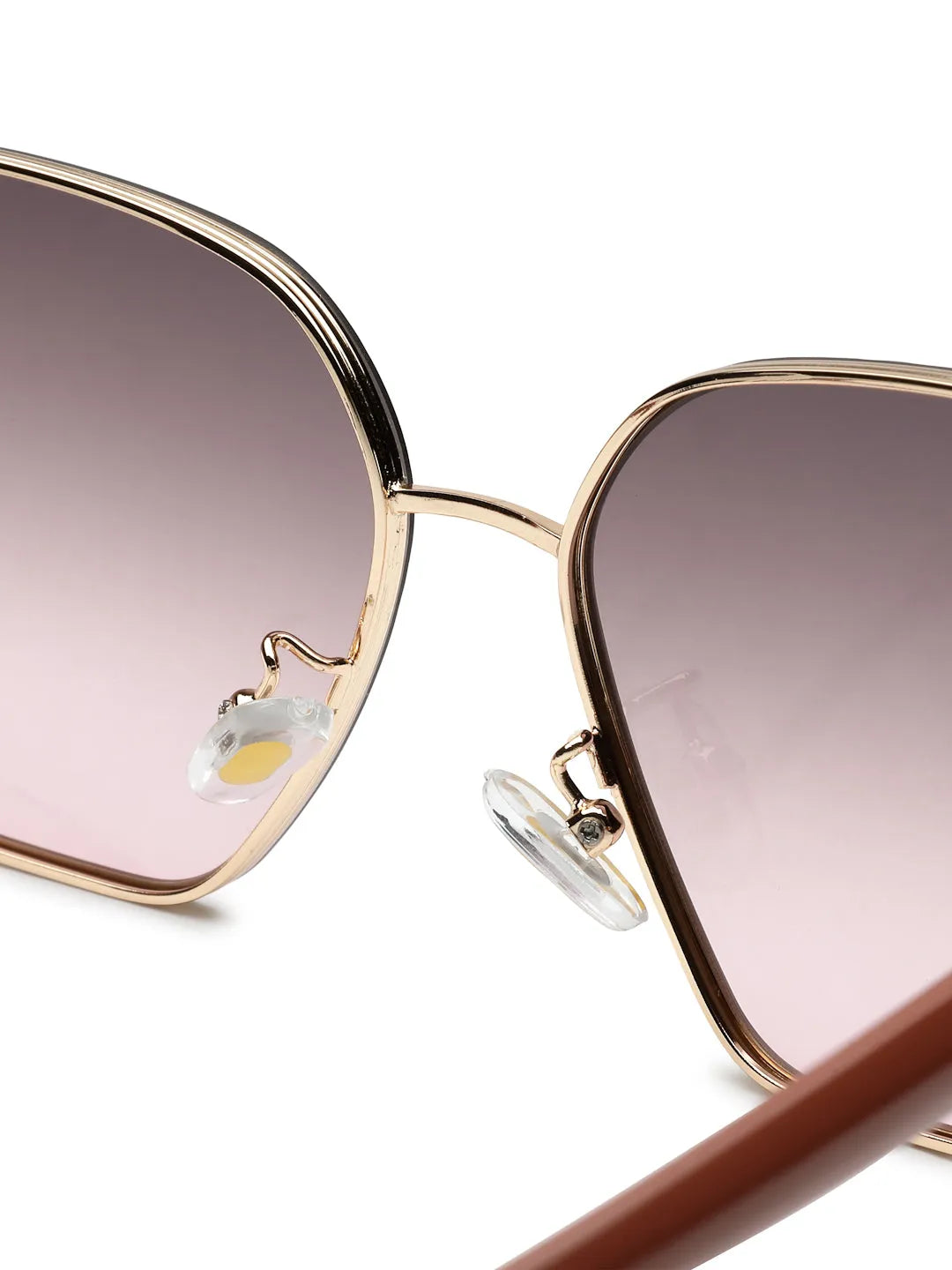 Aethera | Brown Oversized Full Rim Rectangle Sunglasses for Women [UV-protected]