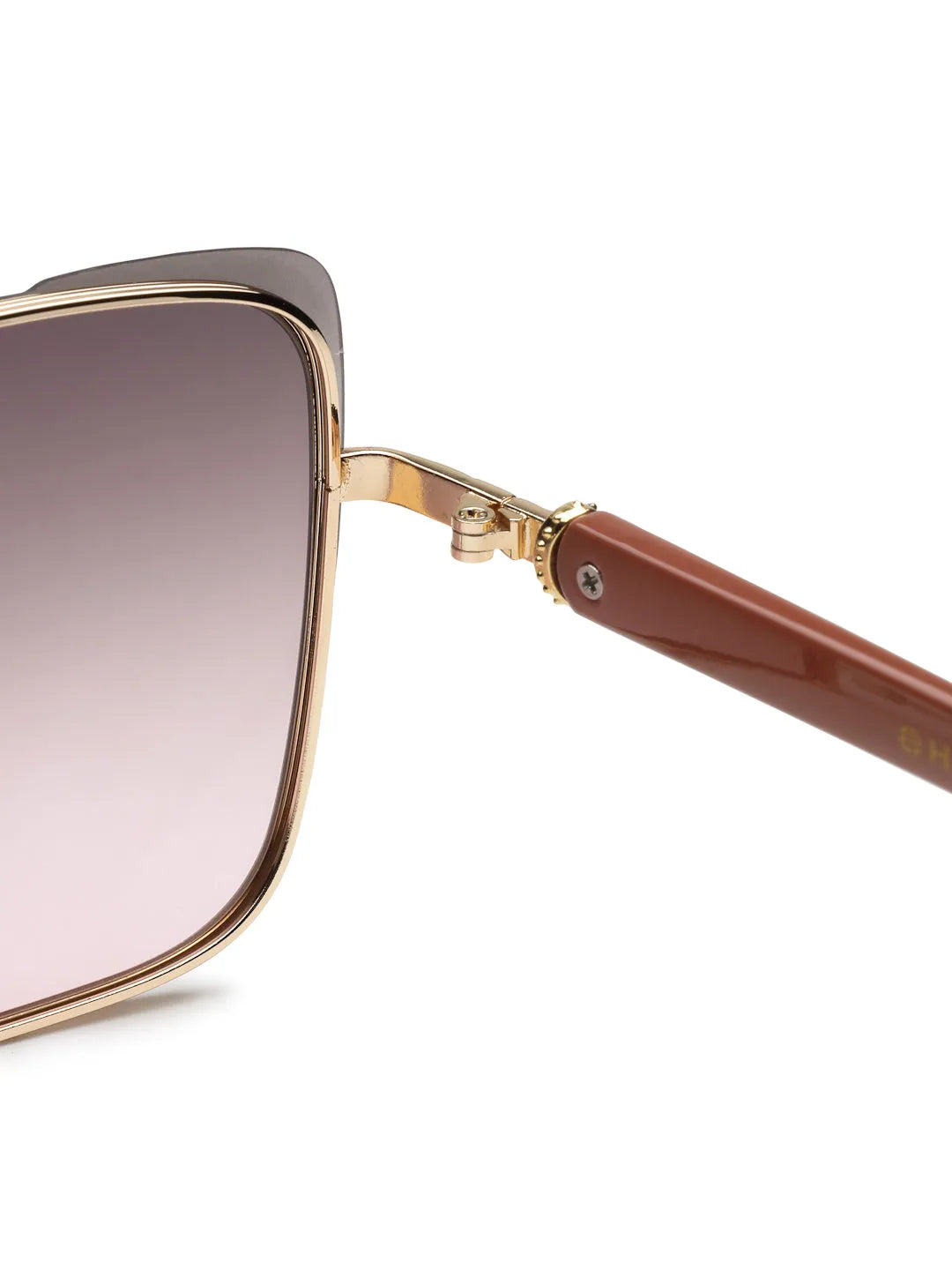 Aethera | Brown Oversized Full Rim Rectangle Sunglasses for Women [UV-protected]