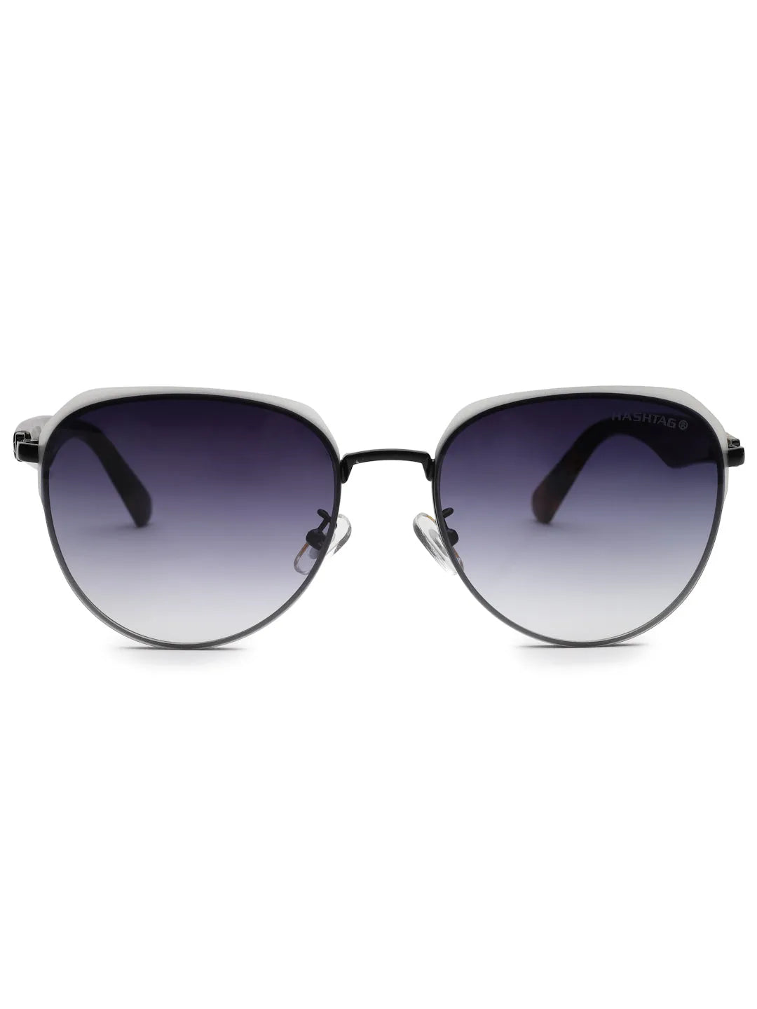 Eclipra | Gradient Black Large Full Rim Oval Sunglasses for Women [UV-protected]