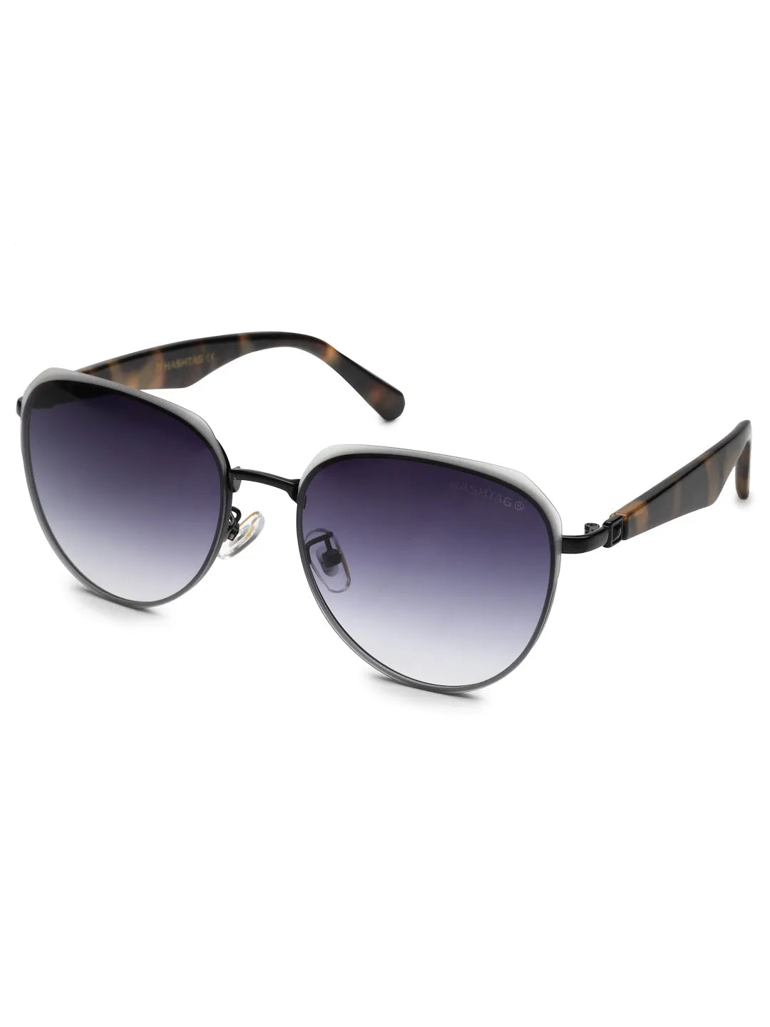 Eclipra | Gradient Black Large Full Rim Oval Sunglasses for Women [UV-protected]