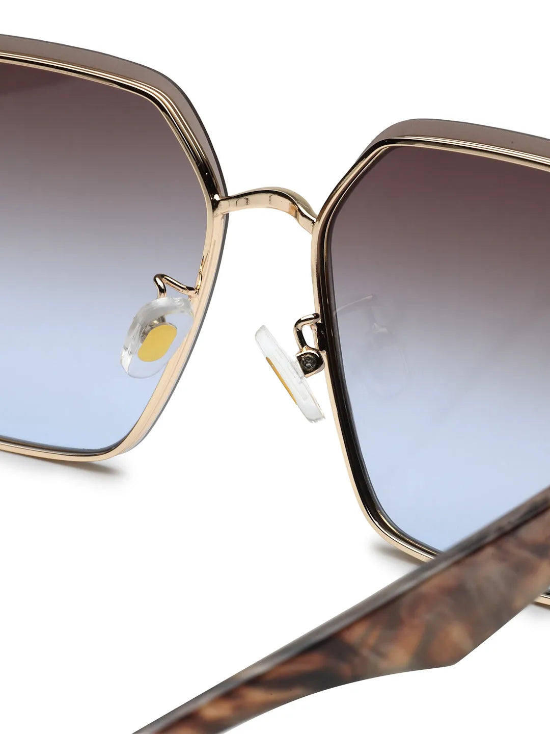 Arion | Gradient Brown & Pink Oversized Full Rim Hexagonal Sunglasses for Women [UV-protected]