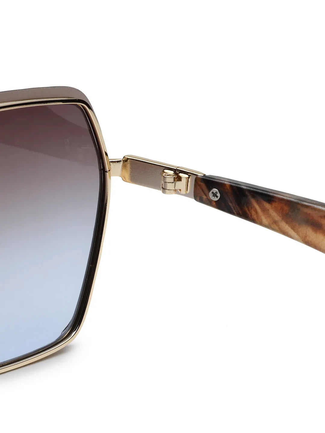 Arion | Gradient Brown & Pink Oversized Full Rim Hexagonal Sunglasses for Women [UV-protected]