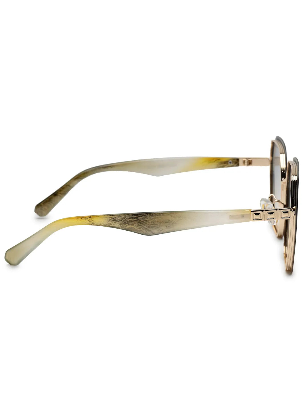 Arion | Gradient Brown & Blue Oversized Full Rim Hexagonal Sunglasses for Women [UV-protected]