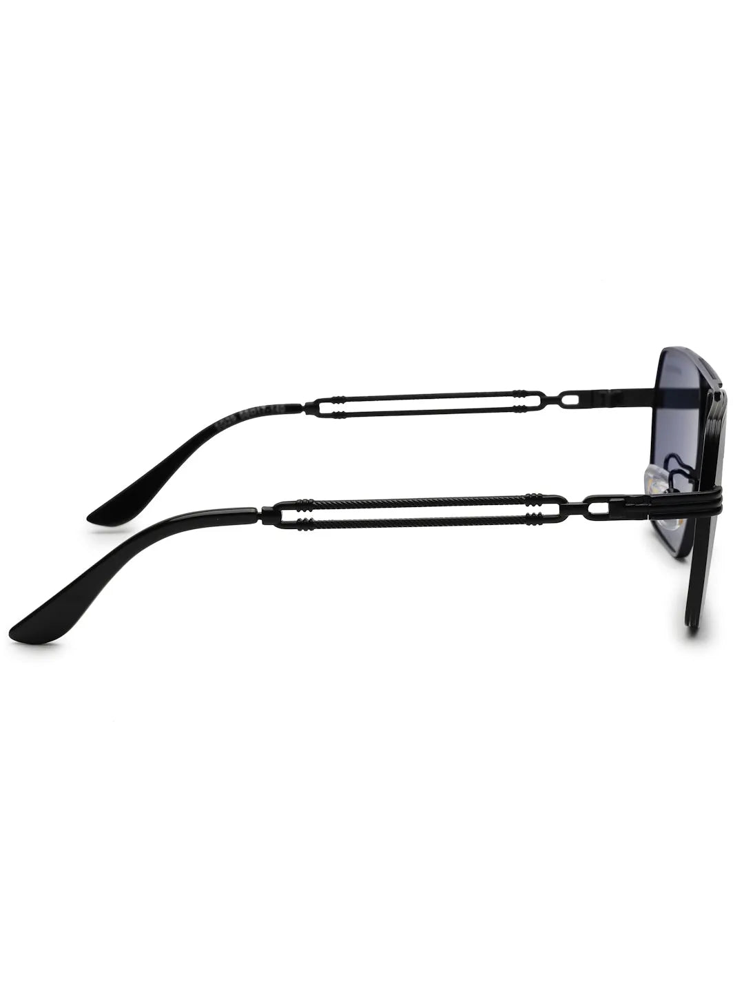 Orbital | Black Medium Full Rim Rectangle Sunglasses for Men & Women [UV-protected]