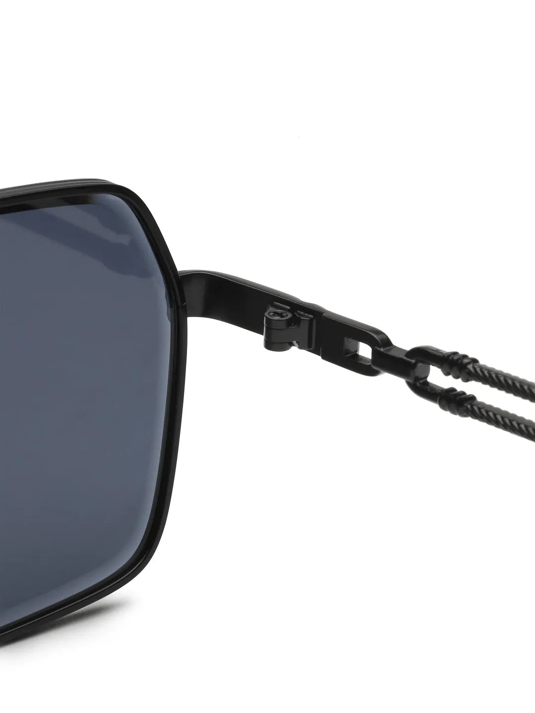 Orbital | Black Medium Full Rim Rectangle Sunglasses for Men & Women [UV-protected]